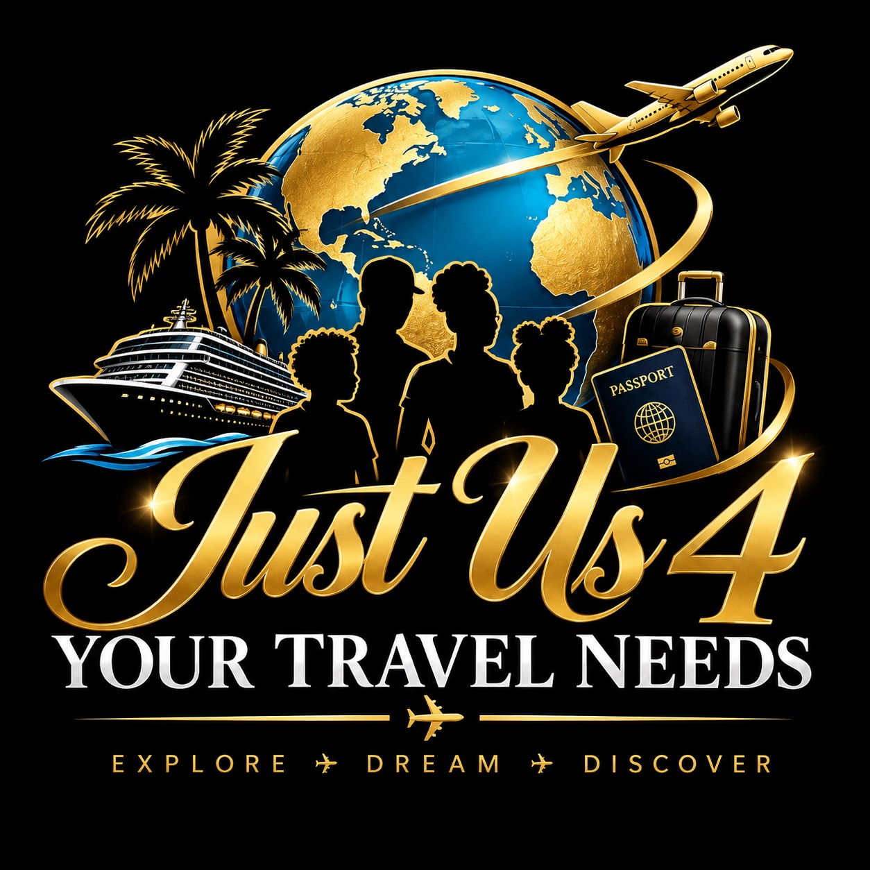 Just Us 4 Your Travel Needs logo